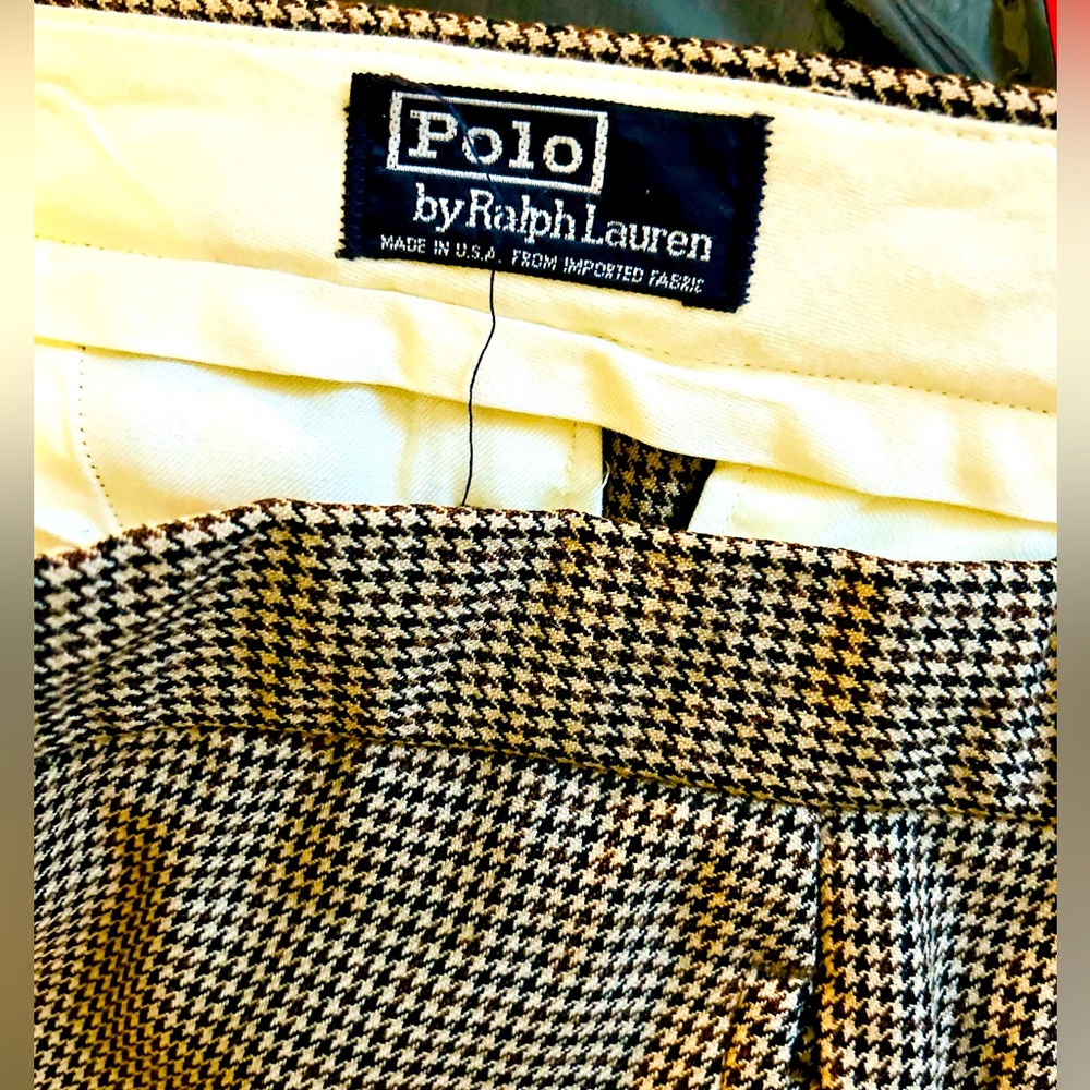 Vintage 90's "Polo by Ralph Lauren" Pin Striped Plaid Pleated Men's Pants 32x29